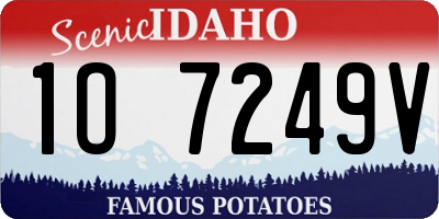 ID license plate 1O7249V