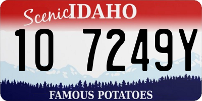 ID license plate 1O7249Y