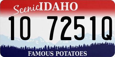 ID license plate 1O7251Q