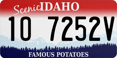 ID license plate 1O7252V