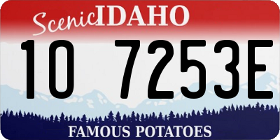 ID license plate 1O7253E