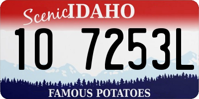 ID license plate 1O7253L