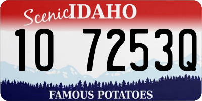 ID license plate 1O7253Q