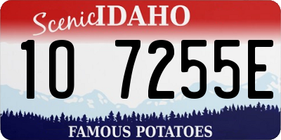 ID license plate 1O7255E