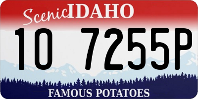 ID license plate 1O7255P