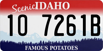 ID license plate 1O7261B