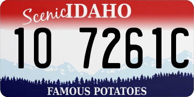ID license plate 1O7261C