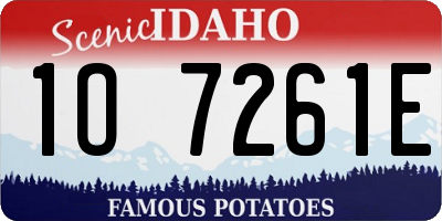 ID license plate 1O7261E
