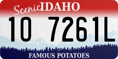 ID license plate 1O7261L