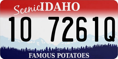 ID license plate 1O7261Q