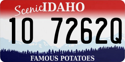 ID license plate 1O7262Q