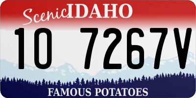 ID license plate 1O7267V