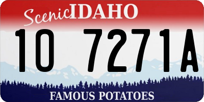ID license plate 1O7271A