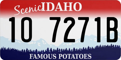 ID license plate 1O7271B