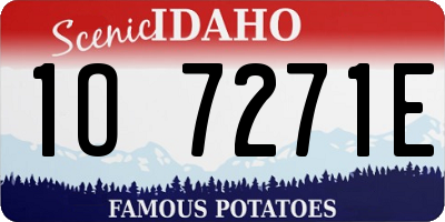 ID license plate 1O7271E
