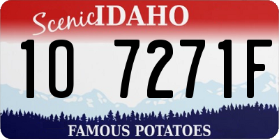 ID license plate 1O7271F