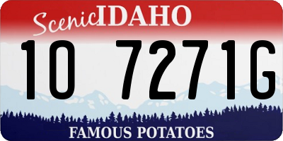 ID license plate 1O7271G