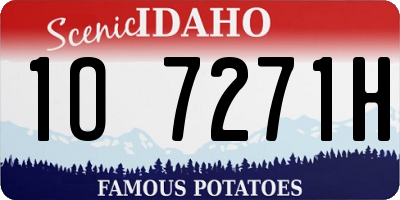 ID license plate 1O7271H