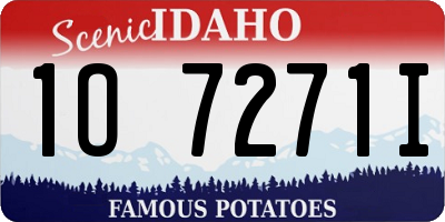 ID license plate 1O7271I