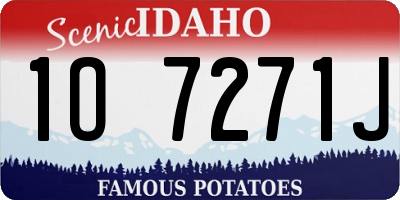 ID license plate 1O7271J