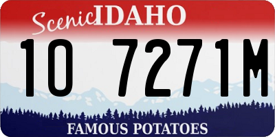 ID license plate 1O7271M