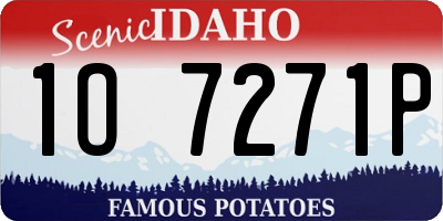 ID license plate 1O7271P