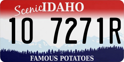 ID license plate 1O7271R