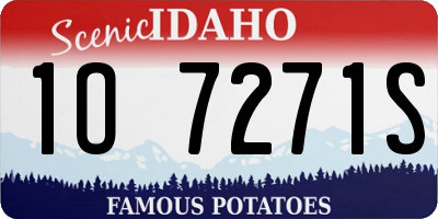 ID license plate 1O7271S
