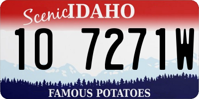 ID license plate 1O7271W