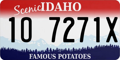 ID license plate 1O7271X