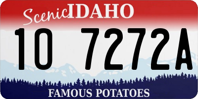 ID license plate 1O7272A