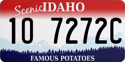 ID license plate 1O7272C