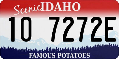 ID license plate 1O7272E
