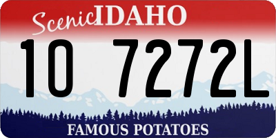 ID license plate 1O7272L