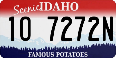 ID license plate 1O7272N