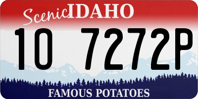 ID license plate 1O7272P