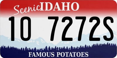 ID license plate 1O7272S