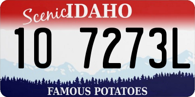 ID license plate 1O7273L