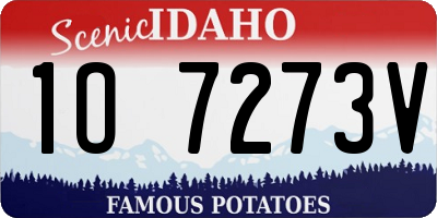 ID license plate 1O7273V
