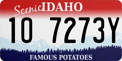 ID license plate 1O7273Y
