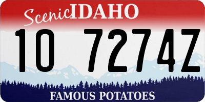 ID license plate 1O7274Z