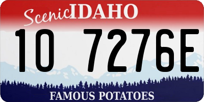 ID license plate 1O7276E