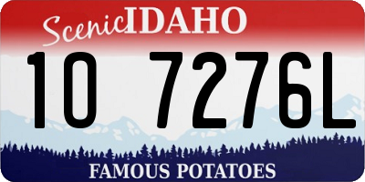 ID license plate 1O7276L