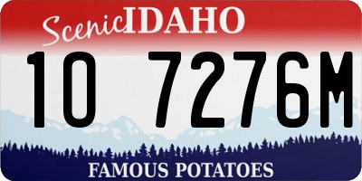 ID license plate 1O7276M