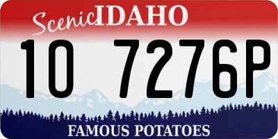 ID license plate 1O7276P