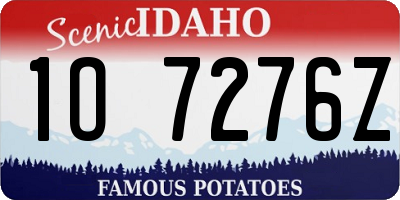 ID license plate 1O7276Z