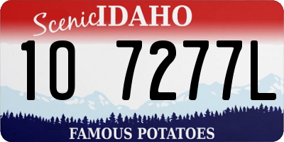 ID license plate 1O7277L
