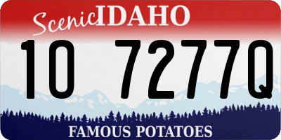 ID license plate 1O7277Q