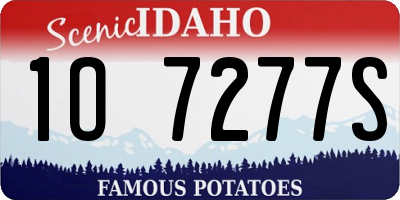 ID license plate 1O7277S