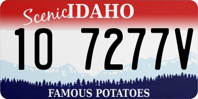 ID license plate 1O7277V